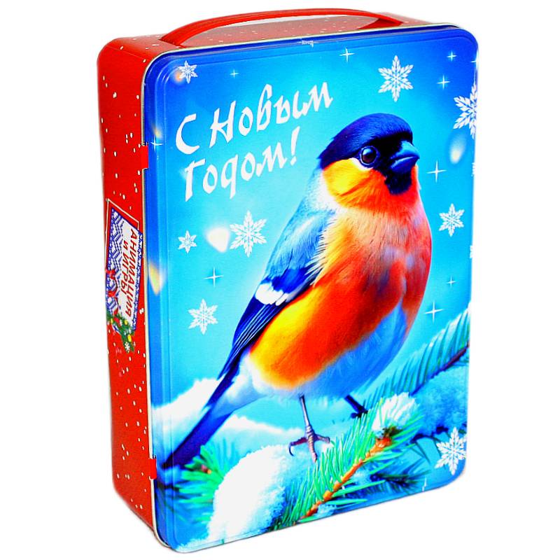 Детский подарок на Новый Год в жестяной упаковке весом 800 грамм